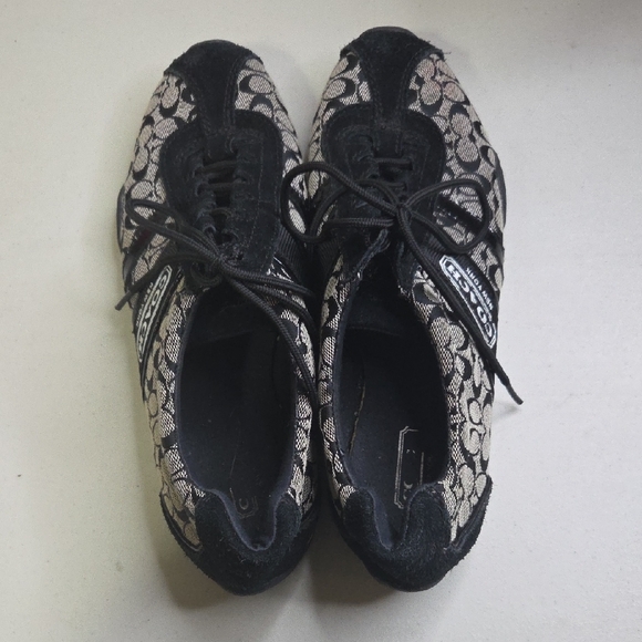 Coach Womens Black and Cream Sneakers - Picture 2 of 5